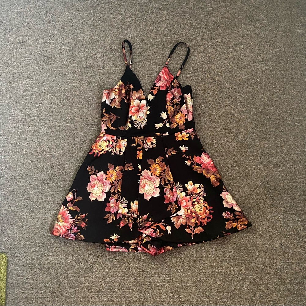 Windsor Foiled Floral Romper - Size - M
